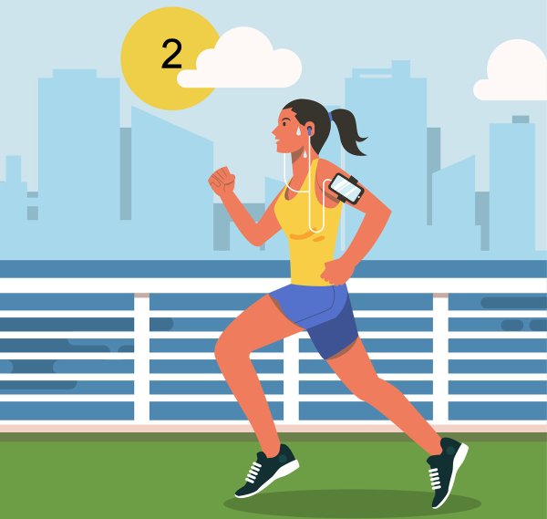 Бег иллюстрация