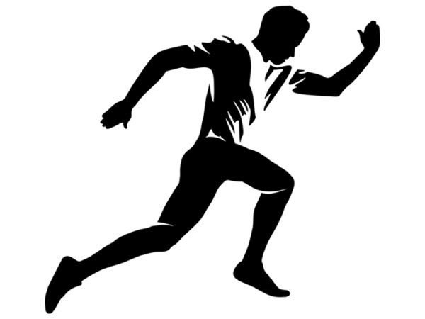 Стикер бежит