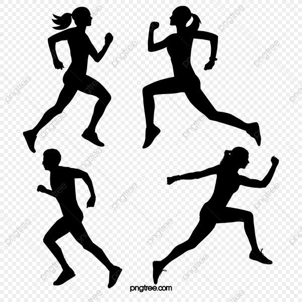 Бег вектор силуэт