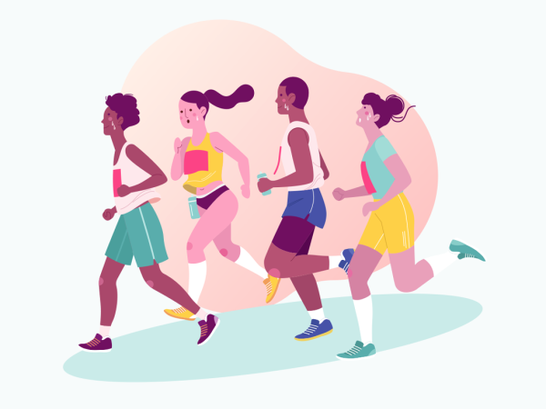 Бег иллюстрация