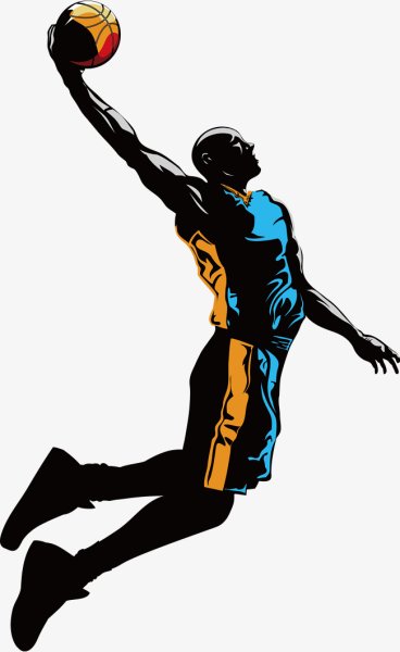 Баскетбол данк силуэт