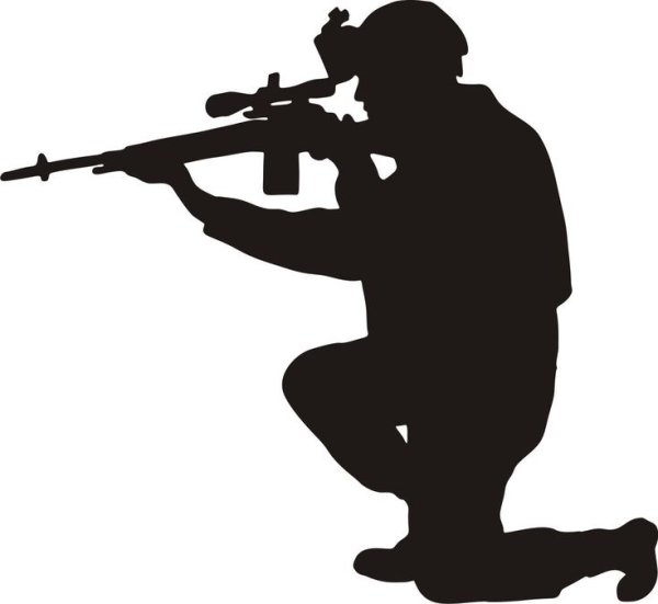 Силуэт солдата