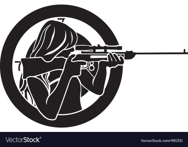 Логотип мишень с винтовкой
