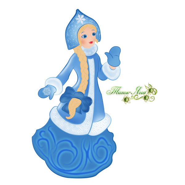 Снегурочка на прозрачном фоне