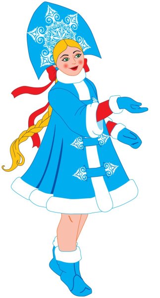 Снегурочка на прозрачном фоне