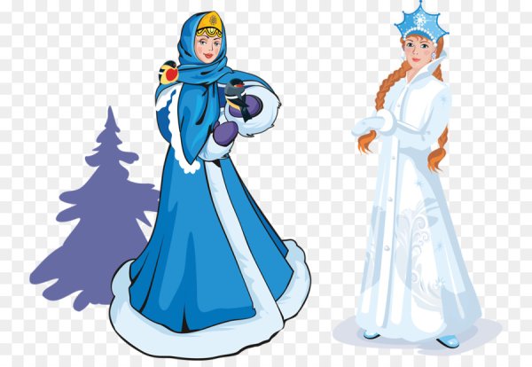 Снегурочка на прозрачном фоне