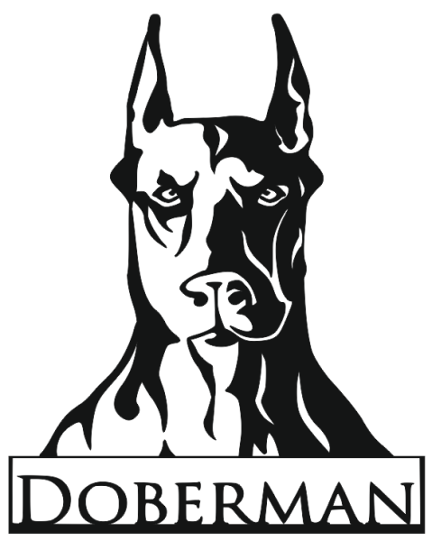 Доберман табличка