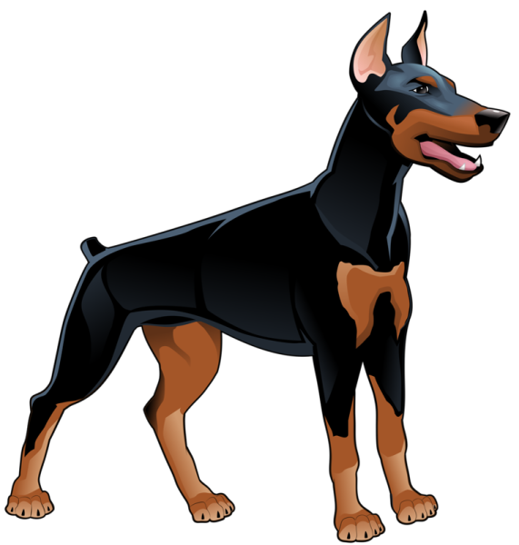 Доберман-пинчер мультяшки