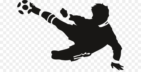 Силуэт футболиста цветной