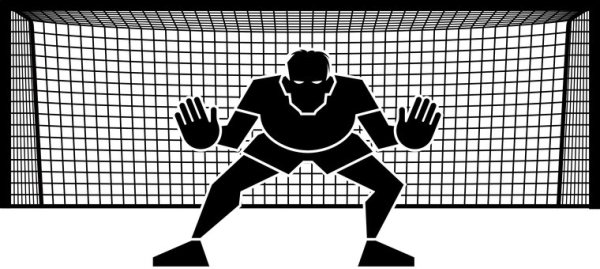 Футбольный вратарь силуэт