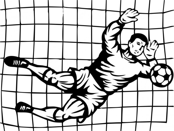 Силуэт хоккейного вратаря