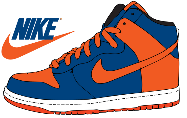 Обувь Nike в векторе