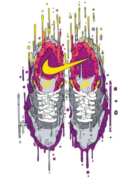 Кроссовки в стиле поп арт