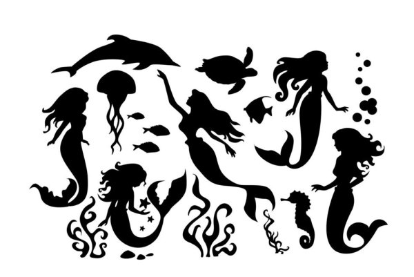 Силуэт русалки