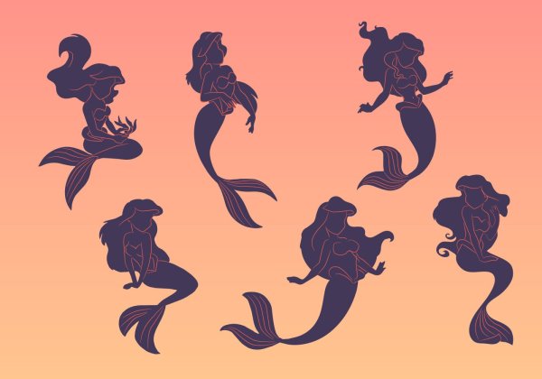Русалка Векторная Графика