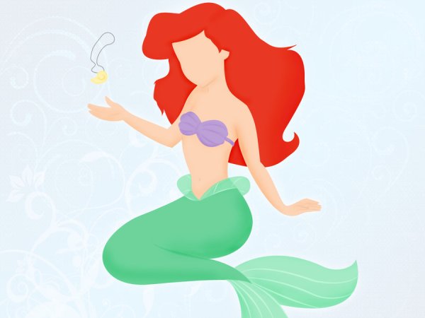Русалочка Ариэль вектор