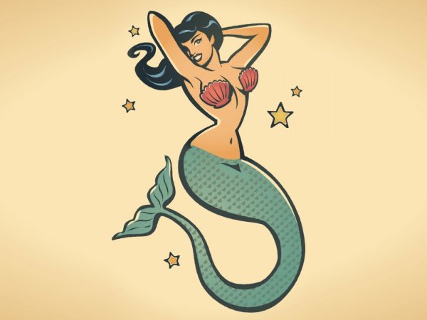 Русалка вектор