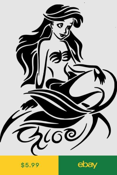 Трафарет русалки