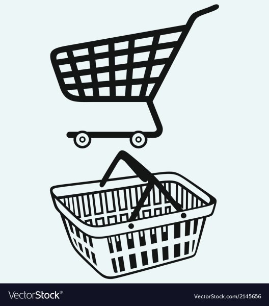 Корзинка для продуктов вектор