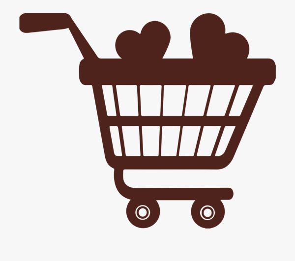 Корзинка с продуктами вектор