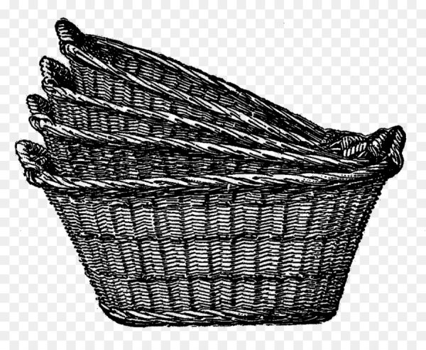 Корзина черно белая