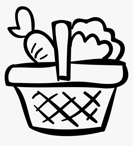 Корзина с продуктами пиктограмма