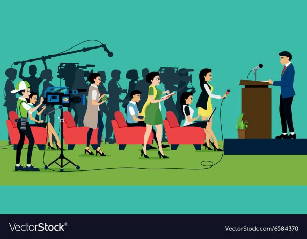 Пресс-конференция рисунок