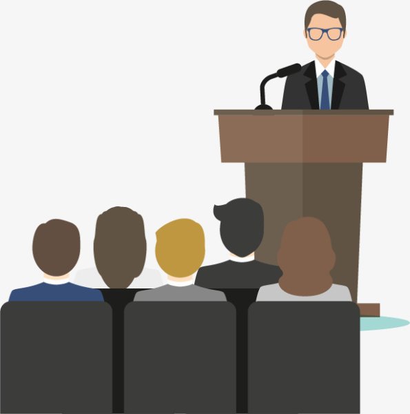 Спикер за трибуной