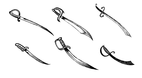 Пиратский меч вектор