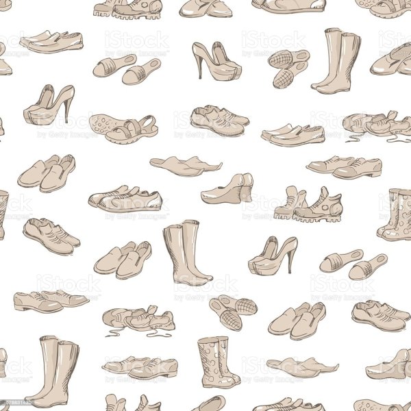 Обувь в разных позициях