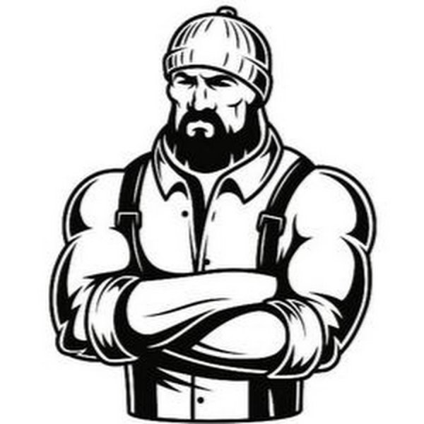 Наклейка лесоруб