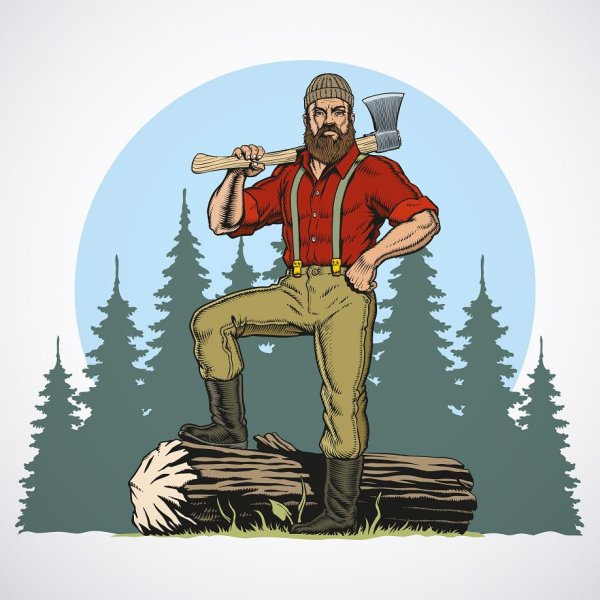 Канадский лесоруб рисунок