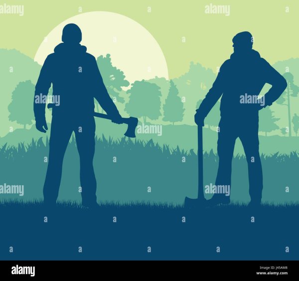 Дровосек силуэт