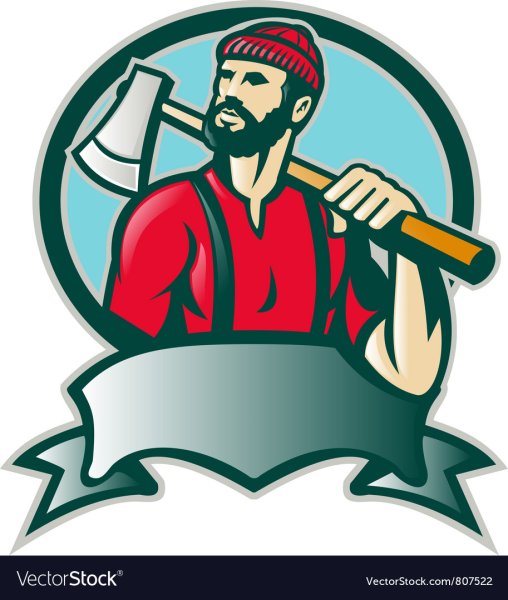 Логотип мужик с топором