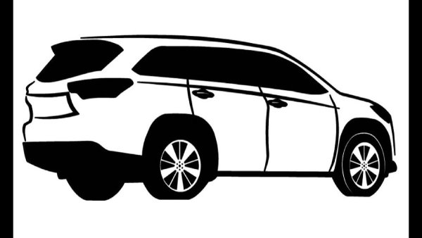 Тойота сбоку вектор