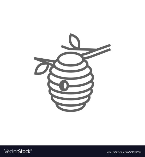 Улей с пчелами вектор