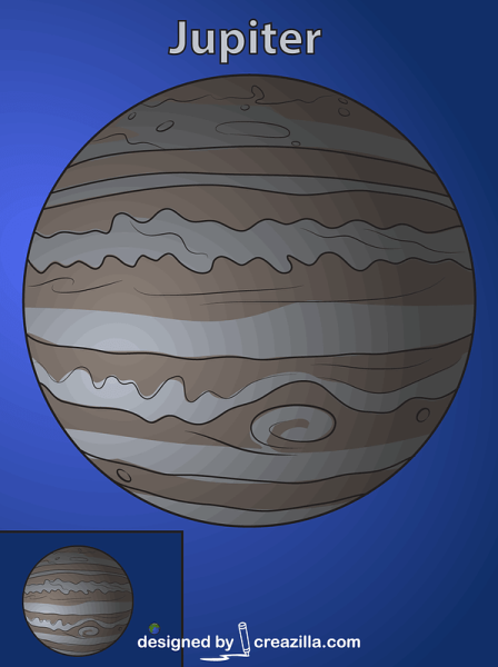 Планета Юпитер вектор