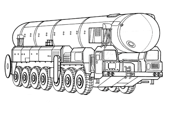 Раскраска ракетная установка