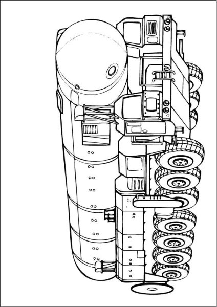 Раскраска ракетный комплекс
