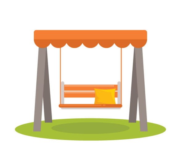 Садовые качели вектор