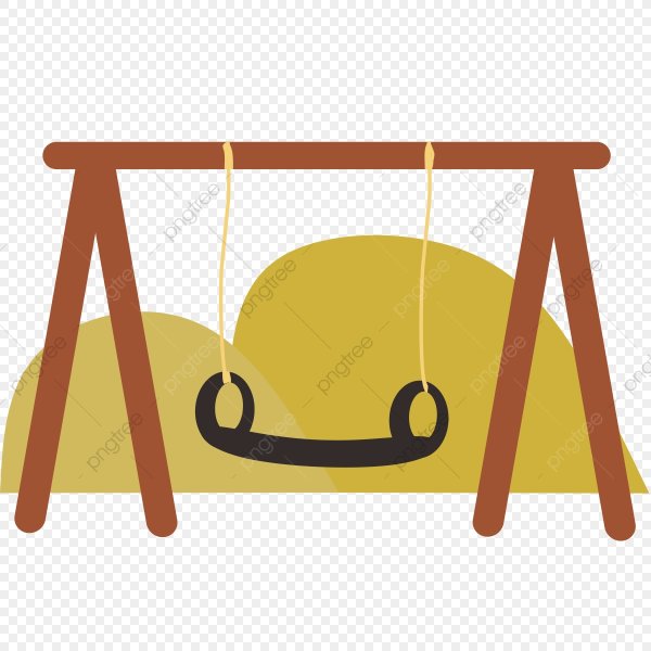 Детские качели вектор