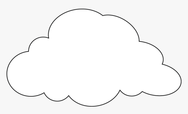Облако трафарет для вырезания