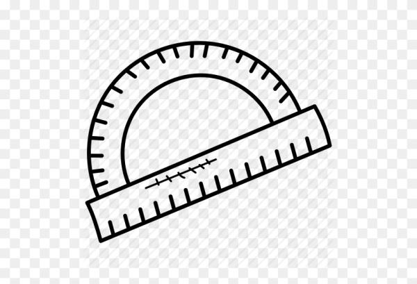 Транспортир черно белый