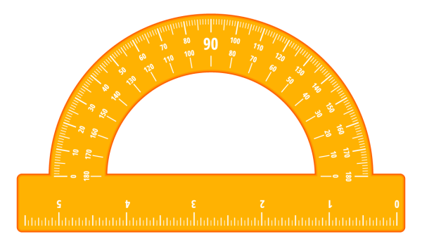 Транспортир на прозрачном фоне