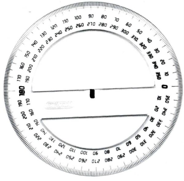 Транспортир угломер распечатать