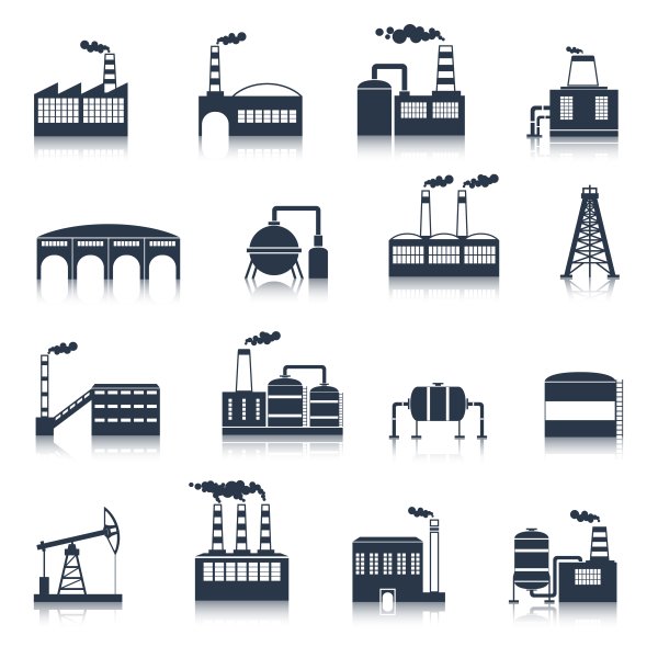 Промышленное здание символ