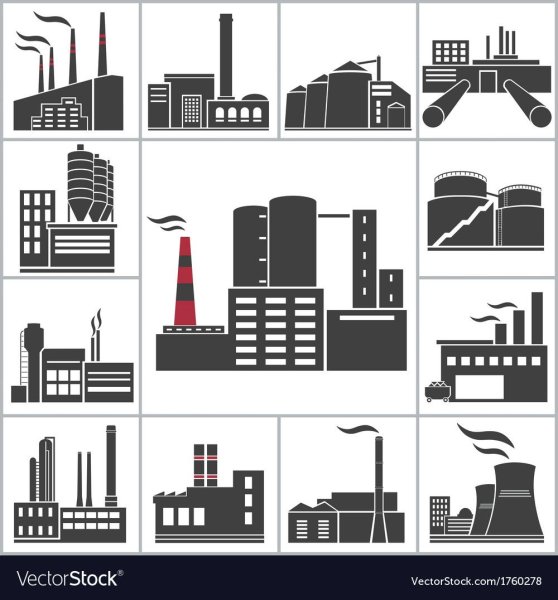 Промышленные предприятия векторные