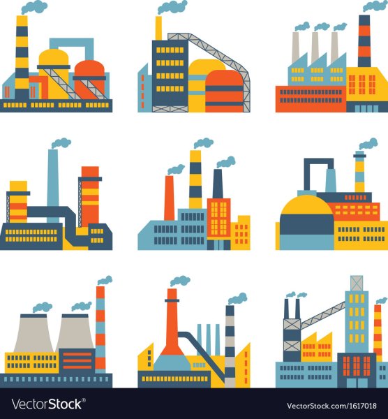 Стройка завода вектор