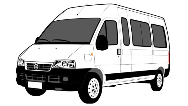 Кабина вектор микроавтобуса сбоку