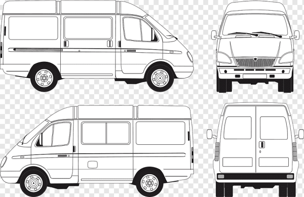Чертеж ГАЗ 2705 фургон
